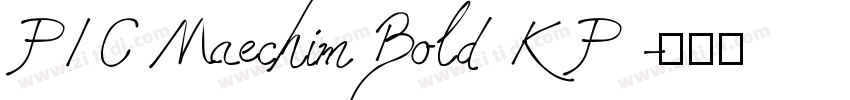 PIC Maechim Bold KP 字体转换